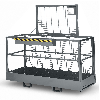 R+R Industrietechnik Arbeitskorb Typ RAK-Big 2000x800x1910mm RAL 7005 Mausgrau R+R Industrietechnik Arbeitskorb Typ RAK-Big 2000x800x1910mm RAL 7005 Mausgrau