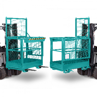 R+R Industrietechnik Arbeitskorb Typ RAK-DUO 1200x800x1950mm RAL5018 Türkisblau-Beschreibung lesen
