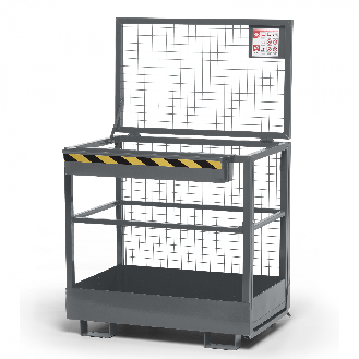 R+R Industrietechnik Arbeitskorb Typ RAK 1200x800x1910mm RAL7005 Mausgrau-Beschreibung lesen