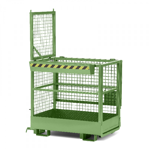 R+R Industrietechnik Arbeitskorb Typ RAK-DUO 1200x800x1950mm RAL6011 Resedagrün R+R Industrietechnik Arbeitskorb Typ RAK-DUO 1200x800x1950mm RAL6011 Resedagrün-Beschreibung lesen