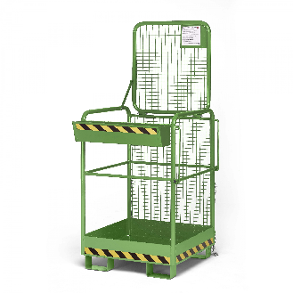 R+R Industrietechnik Arbeitskorb Typ RAK-ONE 800x800x1900mm RAL6011 Resedagrün-Beschreibung lesen