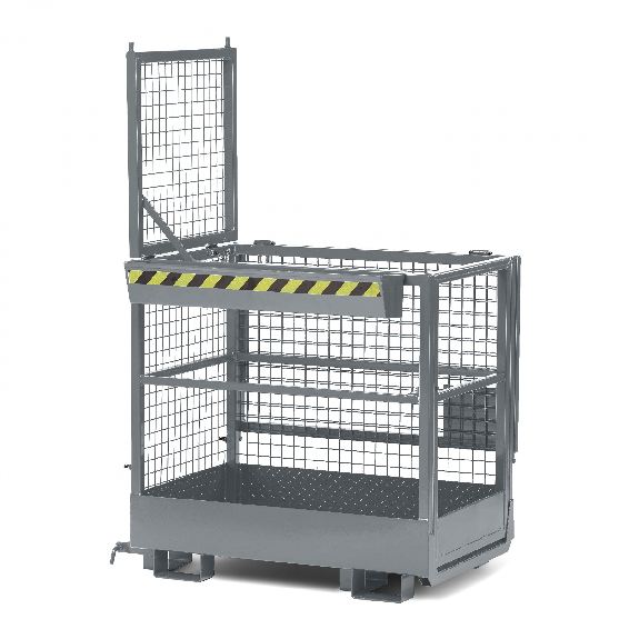 R+R Industrietechnik Arbeitskorb Typ RAK-DUO 1200x800x1950mm RAL 7005 Mausgrau R+R Industrietechnik Arbeitskorb Typ RAK-DUO 1200x800x1950mm RAL 7005 Mausgrau-Beschreibung lesen