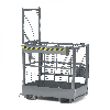 R+R Industrietechnik Arbeitskorb Typ RAK-DUO 1200x800x1950mm RAL 7005 Mausgrau R+R Industrietechnik Arbeitskorb Typ RAK-DUO 1200x800x1950mm RAL 7005 Mausgrau