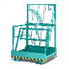 R+R Industrietechnik Arbeitskorb Typ RAK-Compact 1200x1080x1910mm RAL5018 Türkisblau R+R Industrietechnik Arbeitskorb Typ RAK-Compact 1200x1080x1910mm RAL5018 Türkisblau