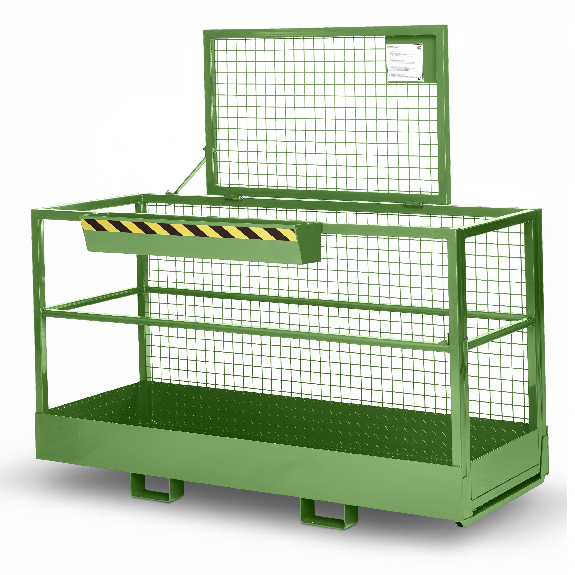 R+R Industrietechnik Arbeitskorb Typ RAK-Big 2000x800x1910mm RAL6011 Resedagrün R+R Industrietechnik Arbeitskorb Typ RAK-Big 2000x800x1910mm RAL6011 Resedagrün-Beschreibung lesen