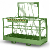 R+R Industrietechnik Arbeitskorb Typ RAK-Big 2000x800x1910mm RAL6011 Resedagrün R+R Industrietechnik Arbeitskorb Typ RAK-Big 2000x800x1910mm RAL6011 Resedagrün