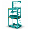 R+R Industrietechnik Arbeitskorb Typ RAK-High 1200x800x2910mm RAL 5018 Türkisblau R+R Industrietechnik Arbeitskorb Typ RAK-High 1200x800x2910mm RAL 5018 Türkisblau