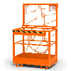 R+R Industrietechnik Arbeitskorb Typ RAK 1200x800x1910mm RAL2004 Reinorange