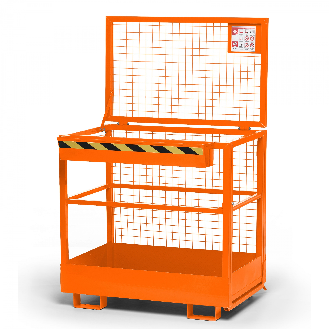 R+R Industrietechnik Arbeitskorb Typ RAK 1200x800x1910mm RAL2004 Reinorange-Beschreibung lesen