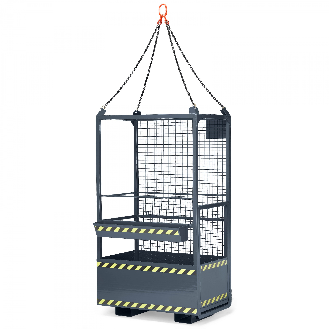 R+R Industrietechnik Arbeitskorb Typ RAK-Kranbar 1200x800x2200mm RAL 7016 Anthrazitgrau-Beschreibung lesen