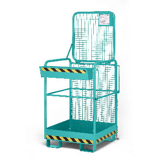 R+R Industrietechnik Arbeitskorb Typ RAK-ONE 800x800x1900mm RAL5018 Türkisblau-Beschreibung lesen