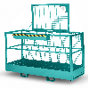 R+R Industrietechnik Arbeitskorb Typ RAK-Big 2000x800x1910mm RAL5018 Türkisblau R+R Industrietechnik Arbeitskorb Typ RAK-Big 2000x800x1910mm RAL5018 Türkisblau