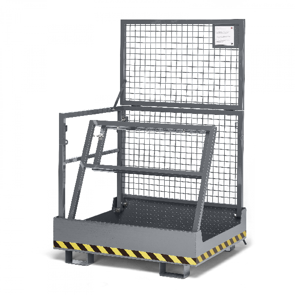 R+R Industrietechnik Arbeitskorb Typ RAK-Compact 1200x1080x1910mm RAL 7005 Mausgrau-Beschreibung lesen