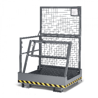 R+R Industrietechnik Arbeitskorb Typ RAK-Compact 1200x1080x1910mm RAL 7005 Mausgrau-Beschreibung lesen