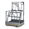 R+R Industrietechnik Arbeitskorb Typ RAK-Compact 1200x1080x1910mm RAL 7005 Mausgrau