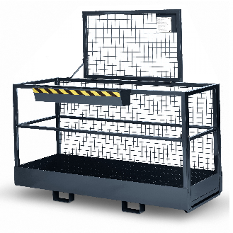 R+R Industrietechnik Arbeitskorb Typ RAK-Big 2000x800x1910mm RAL 7016 Anthrazitgrau-Beschreibung lesen