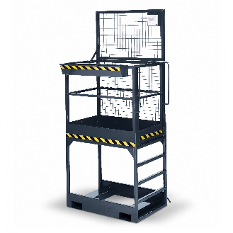 R+R Industrietechnik Arbeitskorb Typ RAK-High 1200x800x2910mm RAL 7016 Anthrazitgrau-Beschreibung lesen