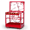 R+R Industrietechnik Arbeitskorb Typ RAK 1200x800x1910mm RAL3000 Feuerrot R+R Industrietechnik Arbeitskorb Typ RAK 1200x800x1910mm RAL3000 Feuerrot