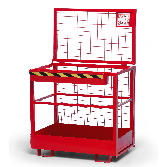 R+R Industrietechnik Arbeitskorb Typ RAK 1200x800x1910mm RAL3000 Feuerrot-Beschreibung lesen