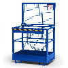 R+R Industrietechnik Arbeitskorb Typ RAK 1200x800x1910mm RAL5010 Enzianblau R+R Industrietechnik Arbeitskorb Typ RAK 1200x800x1910mm RAL5010 Enzianblau
