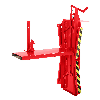 RR Industrietechnik Gitterboxwender 570x1640x450mm 450kg Tragkraft RAL 3000 Feuerrot