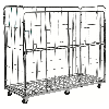 Kongamek Rollcontainer verzinkt 2000x800x1800mm mit 4 Gitterwänden vorne halb zu öffnen mit Bremse Kongamek Rollcontainer verzinkt 2000x800x1800mm mit 4 Gitterwänden vorne halb zu öffnen mit Bremse