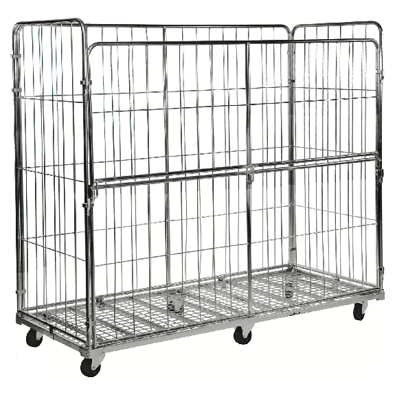 Kongamek Rollcontainer verzinkt 2000x800x1800mm mit 4 Gitterwänden vorne halb zu öffnen mit Bremse Kongamek Rollcontainer verzinkt 2000x800x1800mm mit 4 Gitterwänden vorne halb zu öffnen mit Bremse-Beschreibung lesen