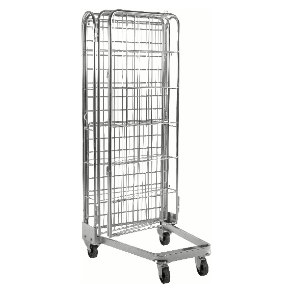 Kongamek Rollcontainer verzinkt 800x730x1910mm stapelbar mit Gitterboden und 4 Gitterwänden ohne Bremse Kongamek Rollcontainer verzinkt 800x730x1910mm stapelbar mit Gitterboden und 4 Gitterwänden ohne Bremse-Beschreibung lesen