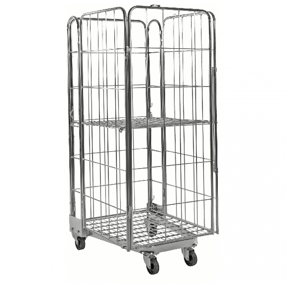 Kongamek Rollcontainer verzinkt 800x730x1910mm stapelbar mit Gitterboden und 4 Gitterwänden ohne Bremse Kongamek Rollcontainer verzinkt 800x730x1910mm stapelbar mit Gitterboden und 4 Gitterwänden ohne Bremse-Beschreibung lesen