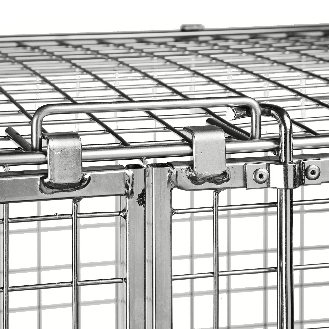 Kongamek Sicherheitscontainer 1200x800x1870mm verzinkt mit Gitterboden, 4 Gitterwänden, Tür ohne Bremse-Beschreibung lesen