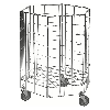 Kongamek Gitterwagen 700x700x900mm mit 60kg Tragkraft und Gummibereifung Ø100mm