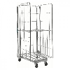 Kongamek Rollcontainer verzinkt 800x730x1910mm stapelbar mit Gitterboden und 3 Gitterwänden mit Bremse