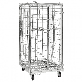 Kongamek Sicherheitscontainer 795x715x1505mm verzinkt mit Gitterboden, 4 Gitterwänden und Tür ohne Bremse-Beschreibung lesen