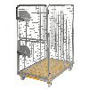 Kongamek Rollcontainer verzinkt 1200x750x1700mm mit Holzboden, 4 Gitterwänden 65x65mm und 2 halb öffnende Türen mit Bremse Kongamek Rollcontainer verzinkt 1200x750x1700mm mit Holzboden, 4 Gitterwänden 65x65mm und 2 halb öffnende Türen mit Bremse
