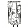 Kongamek Rollcontainer verzinkt 850x720x1770mm stapelbar mit Gitterboden und 4 Gitterwänden ohne Bremse