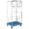 Kongamek Rollcontainer verzinkt 725x810x1800mm mit Kunststoffboden und 3 Gitterwänden Kongamek Rollcontainer verzinkt 725x810x1800mm mit Kunststoffboden und 3 Gitterwänden
