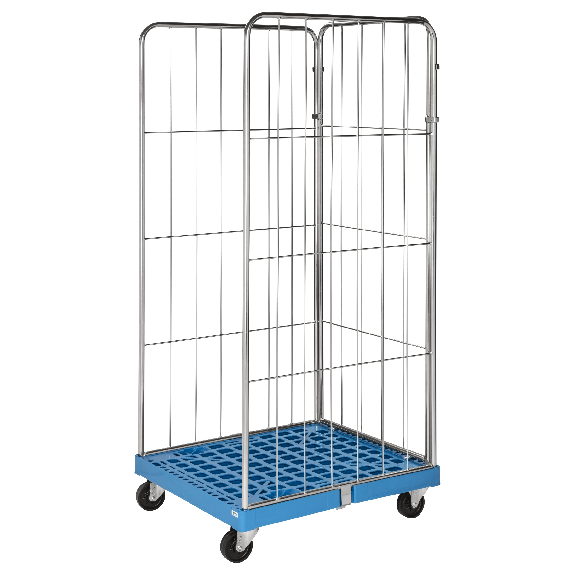 Kongamek Rollcontainer verzinkt 725x810x1800mm mit Kunststoffboden und 3 Gitterwänden Kongamek Rollcontainer verzinkt 725x810x1800mm mit Kunststoffboden und 3 Gitterwänden-Beschreibung lesen