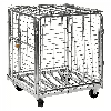 Kongamek Sicherheitscontainer 720x830x1000mm verzinkt mit Gitterboden, 4 Gitterwänden, Tür und Bremse