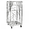 Kongamek Sicherheitscontainer 795x715x1505mm verzinkt mit Gitterboden, 4 Gitterwänden, Tür und Bremse