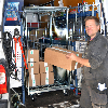 Kongamek Sicherheitscontainer 795x715x1505mm verzinkt mit Gitterboden, 4 Gitterwänden, Tür und Bremse