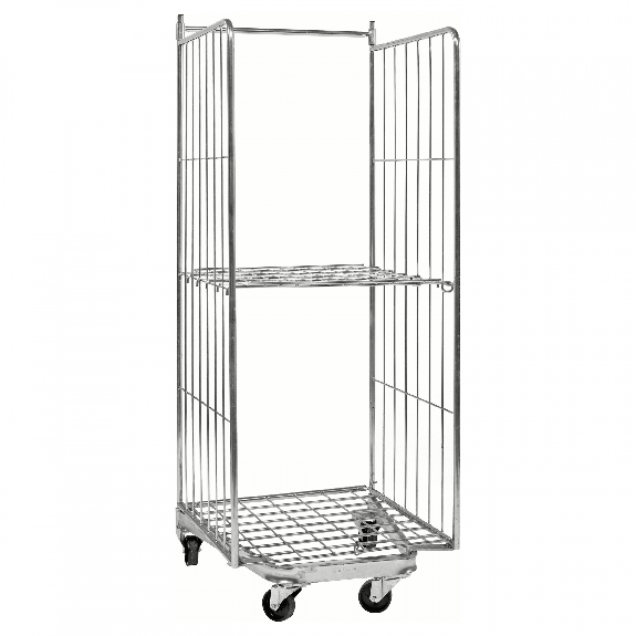 Kongamek Rollcontainer verzinkt 800x730x1910mm stapelbar mit Gitterboden und 2 Gitterwänden mit Bremse Kongamek Rollcontainer verzinkt 800x730x1910mm stapelbar mit Gitterboden und 2 Gitterwänden mit Bremse-Beschreibung lesen