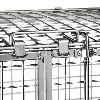Kongamek Sicherheitscontainer 1200x800x1870mm verzinkt mit Gitterboden, 4 Gitterwänden, Tür und Bremse Kongamek Sicherheitscontainer 1200x800x1870mm verzinkt mit Gitterboden, 4 Gitterwänden, Tür und Bremse