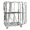 Kongamek Sicherheitscontainer 1200x800x1870mm verzinkt mit Gitterboden, 4 Gitterwänden, Tür und Bremse Kongamek Sicherheitscontainer 1200x800x1870mm verzinkt mit Gitterboden, 4 Gitterwänden, Tür und Bremse