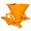 Hydraulischer Streuer lackiert gelborange