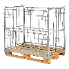 Palettencontainer verzinkt 1000mm hoch passend zu Europaletten 1200x800mm