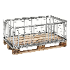 Kongamek Palettencontainer verzinkt 420mm hoch geschlossen passend zu Europaletten 1200x800mm Kongamek Palettencontainer verzinkt 420mm hoch geschlossen passend zu Europaletten 1200x800mm