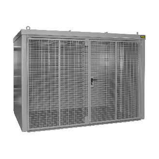 Bauer Gasflaschen-Container GFC-B M5, Mausgrau für 96x Gasflaschen Ø 230 mm-Beschreibung lesen
