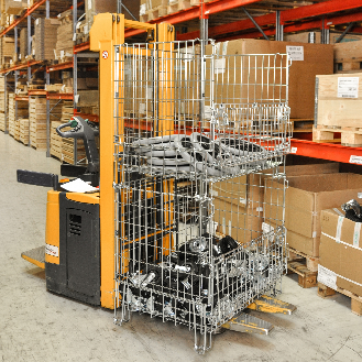 Gitterbox verzinkt 1200x1000x1180mm vorne halb zu öffnen 1000kg Tragkraft-Beschreibung lesen