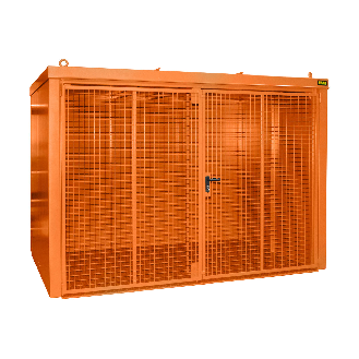 Bauer Gasflaschen-Container GFC-B M5, Gelborange für 96x Gasflaschen Ø 230 mm-Beschreibung lesen