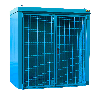 Gasflaschen-Container GFC-B M1, Lichtblau für 28x Gasflaschen Ø 230 mm